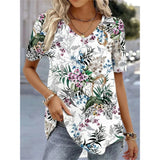 (sólo 50 en Promo!) Camiseta Remera en V Cartoon 3d Women's