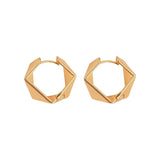 Aros Rombos Plata 925 - Minimalista Irregular