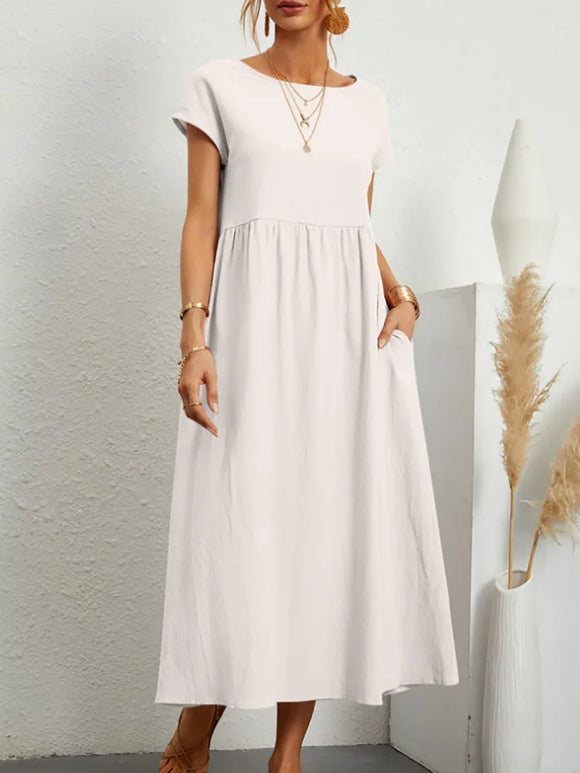 Vestido Largo Minimal de Corte Limpio