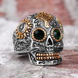 Anillo Calavera con Cruz Gotica - Acero 316L