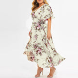 Vestido floral de talla grande para mujeres