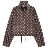 Campera Bomber Mujer Lunares Oversize Manga Larga