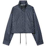 Campera Bomber Mujer Lunares Oversize Manga Larga