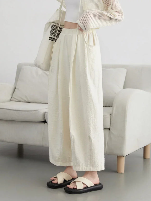 Pantalones Anchos de Corte Recto