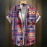 Camisa Hawaiiana Unisex Hombre Varios Motivos Geometricos
