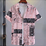 Camisa Hawaiiana Unisex Hombre Varios Motivos Geometricos