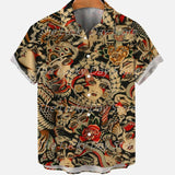 Camisa de manga corta hawaiana para hombres. Camisas diseños 3D