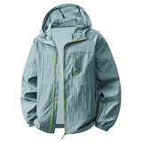 Campera Hombre UPF50+ Rompeviento con Capucha Verano