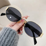 (73% off) Gafas de sol ovaladas de moda para mujer – Estilo retro y tendencia