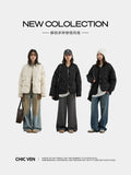 CHIC VEN Women Down Coats Solid Loose Casual New 90 White Duck Down Female Down Jacket Warm Overcoat Autumn Winter 2024