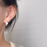 Aros Rombos Plata 925 - Minimalista Irregular
