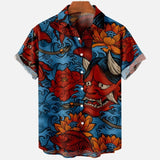 Camisa de manga corta hawaiana para hombres. Camisas diseños 3D