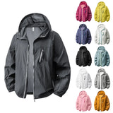 Campera Hombre UPF50+ Rompeviento con Capucha Verano
