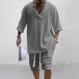Conjunto tejido Camiseta y Shorts Hombre Playa