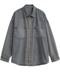 CHIC VEN Women Shirt Single Breasted Loose Casual New Retro BF Style Female Denim Shirt Woman Jacket Blouses Spring Autumn 2025