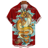 Camisa de manga corta hawaiana para hombres. Camisas diseños 3D