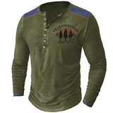 Camiseta vintage de manga larga para hombre, estilo urbano, con estampado 3D.