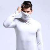 Polera Cuello Alto Elástica Hombre Varios Colores