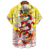 Camisa de manga corta hawaiana para hombres. Camisas diseños 3D