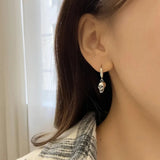 Aros Calavera Minimalista - Retro Unisex Plata