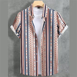 Camisa Hawaiiana Unisex Hombre Varios Motivos Geometricos