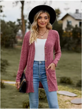 Saco Mujer Rayas Manga Larga con Botones Estilo Casual Elegante