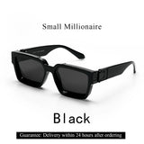Ruiao Retro Black Millionaire Shades Luxury Sunglasses 2025 For Men Designer Famous Brand Square Sun Glasses Man Women Sunglass