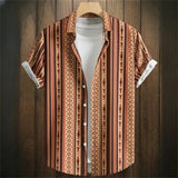 Camisa Hawaiiana Unisex Hombre Varios Motivos Geometricos