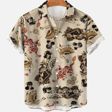 Camisa de manga corta hawaiana para hombres. Camisas diseños 3D