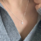 Collar Copo de Nieve Plata 925 - Delicado y Elegante
