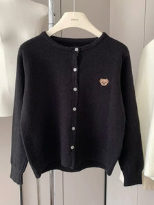 (sólo 50 en Promo!) Cardigan Tejido con Bordado – Estilo Japonés Casual 80%off