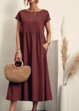Vestido Largo Minimal de Corte Limpio