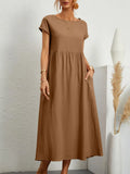 Vestido Largo Minimal de Corte Limpio