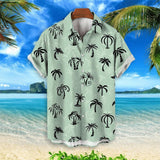 Camisa hawaiana para hombre. Camisa de playa con estampado de flores.