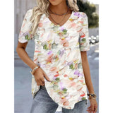 (sólo 50 en Promo!) Camiseta Remera en V Cartoon 3d Women's