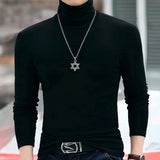 Polera Cuello Alto Elástica Hombre Varios Colores