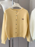(sólo 50 en Promo!) Cardigan Tejido con Bordado – Estilo Japonés Casual 80%off