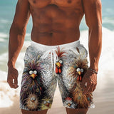 Shorts de playa hombre caricaturas pollos