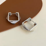 Aros Rombos Plata 925 - Minimalista Irregular