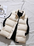 Chalecos Sin Mangas Algodón Acolchado Puffer Mujer