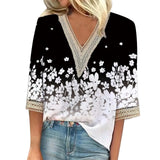 Camisa Blusa Ligera Manga 3/4 Estampados Varios
