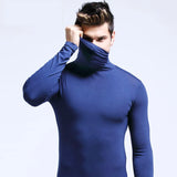 Polera Cuello Alto Elástica Hombre Varios Colores