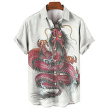 Camisa de manga corta hawaiana para hombres. Camisas diseños 3D