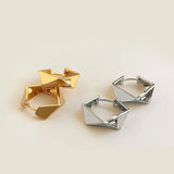Aros Rombos Plata 925 - Minimalista Irregular
