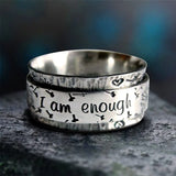 Anillo I Am Enough - Mensaje Motivacional para Mujer