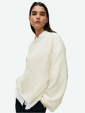 Suéter Oversize - Cuello Redondo y Mangas Farol