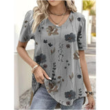(sólo 50 en Promo!) Camiseta Remera en V Cartoon 3d Women's