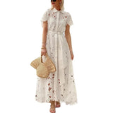 Vestido con Flores de Encaje