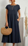Vestido Largo Minimal de Corte Limpio