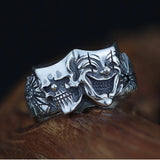 Anillo Joker Dos Caras - Punk Retro Ajustable